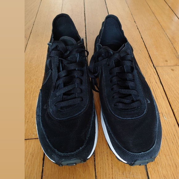 NIKE Waffle One black mesh Excellent shape size 10 - Picture 1 of 3